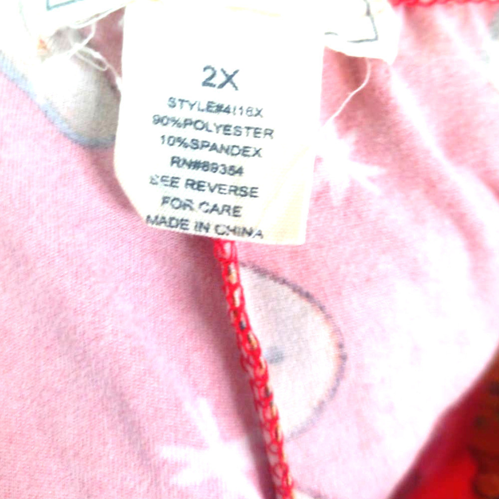 No Comment Women 2X Red Leggings Christmas Gingerbread Men Peppermint Holiday - Picture 6 of 6